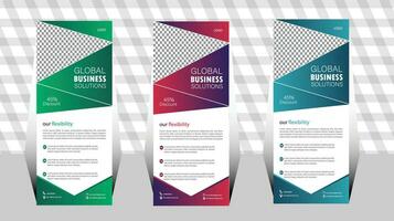 Professional corporate banner design. modern design template. set of banners with business. business roll up banner template. vector