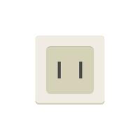 Electrical socket flat design vector illustration.