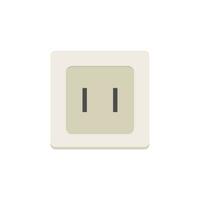 Electrical socket flat design vector illustration.