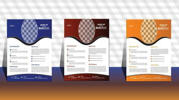 modern business template. professional flyer design. corporate business flyer .digital marketing flyer. flyer in A4 stock vector. business flyer design vector