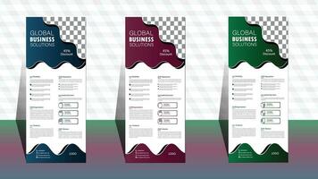 Roll up banner template. layout corporate roll up banner signage standee template. professional corporate roll up banner design. business roll up banner design. roll up banner design. vector