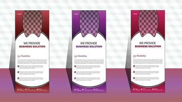 Roll up banner template. layout corporate roll up banner signage standee template. professional corporate roll up banner design. vector