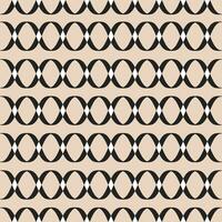 Retro aesthetic seamless pattern in style 60s, 70s. Mid century print with black horizontal rings on a beige background. Geometric vector background.