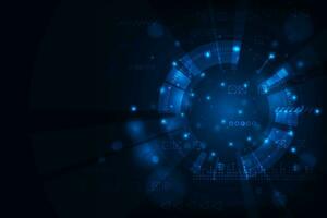 Vector digital hud sci-fi technology adstract blue light background.