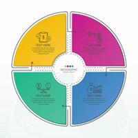 Infographic with 4 steps, process or options. vector