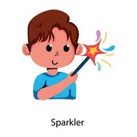 Trendy Sparkler Concepts vector