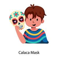 Trendy Calaca Mask vector