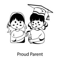 Trendy Proud Parent vector