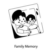 Trendy Family Memory vector