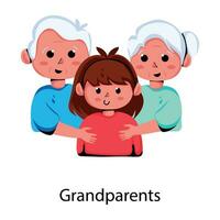 Trendy Grandparents Concepts vector