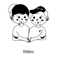 Trendy Elders Concepts vector