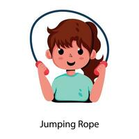 Trendy Jumping Rope vector