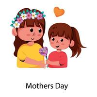 Trendy Mothers Day vector