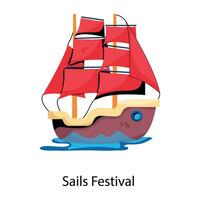 Trendy Sails Festival vector