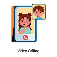 Trendy Video Calling vector