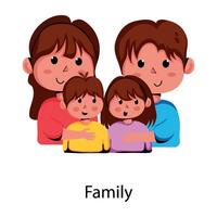 Trendy Family Concepts vector