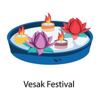 Trendy Vesak Festival vector