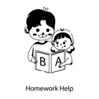 Trendy Homework Help vector