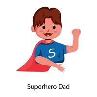 Trendy Superhero Dad vector