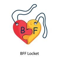 Trendy BFF Locket vector