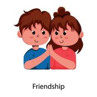 Trendy Friendship Concepts vector