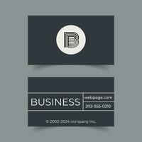 Minimalist simple info Business card template vector