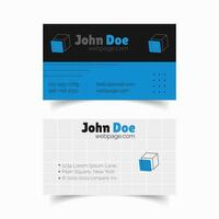 Stylish Card Blue Business Card Design vector