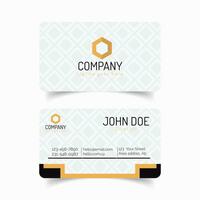 Business Card Design with Triangle Pattern and company Name vector