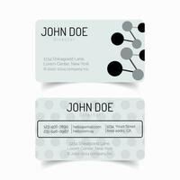 Name Info Business Card Design with Circles vector