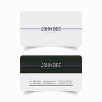 Simple Info Business Card Template in Minimalist Style vector