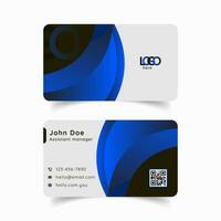 Blue Gradient Abstract Business Card Design vector