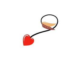 Heart Arrow Valentines Day Decoration vector