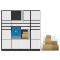 Premium vector parcel locker icon for your delivery business.