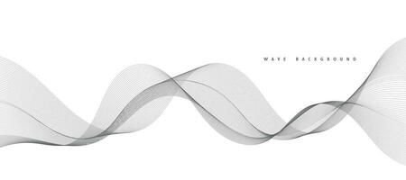 Abstract wave element for design. Digital frequency track equalizer. Stylized line art background. Vector illustration. Wave with lines created using the blend tool. Curved wavy line, smooth stripe.