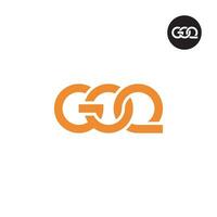 letra goq monograma logo diseño vector