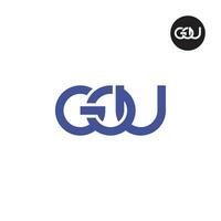 Letter GOU Monogram Logo Design vector