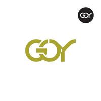 letra goy monograma logo diseño vector