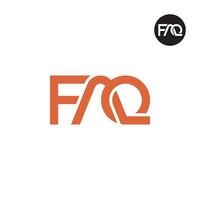 Letter FAQ Monogram Logo Design vector