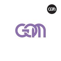 letra gom monograma logo diseño vector