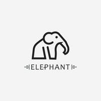 elefante logo vector ilustrador plantilla de diseño