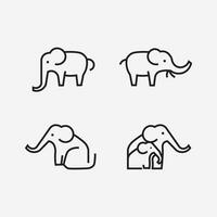 elefante logo vector ilustrador plantilla de diseño