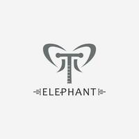 elefante logo vector ilustrador plantilla de diseño