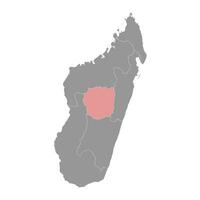 antananarivo provincia mapa, administrativo división de Madagascar. vector ilustración.
