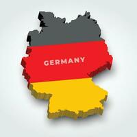 3d map of Germany with flag vector