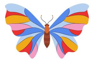 vistoso mariposa icono logo aislado. hermosa mariposa ilustración vector