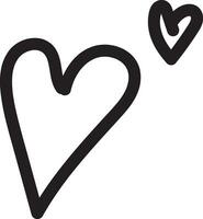corazón garabatear, amor símbolo, fondo, ilustración, enamorado, san valentin, dibujo, Escribiendo, contorno vector