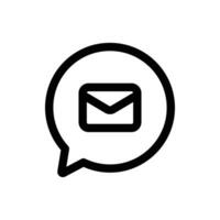 charla correo electrónico icono en de moda contorno estilo aislado en blanco antecedentes. charla correo electrónico silueta símbolo para tu sitio web diseño, logo, aplicación, ui vector ilustración, eps10.