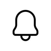 Notification icon in trendy outline style isolated on white background. Notification silhouette symbol for your website design, logo, app, UI. Vector illustration, EPS10.