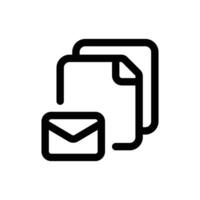 Document Email icon in trendy outline style isolated on white background. Document Email silhouette symbol for your website design, logo, app, UI. Vector illustration, EPS10.