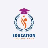 learning institute academy logo design vector